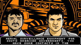 Cisco tells Mike that there is a factory which is manufacturing aerial surveillance equipment for some South American governments.