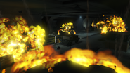 Three charges exploding in GTA Online.