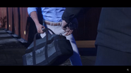 The duffel bag is exchanged.