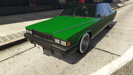 Lamar's Emperor, "LAMAR G" painted green during Short Trips and in the LS Car Meet in late 2021 (Rear view)