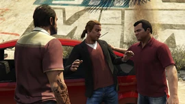 Michael and Trevor confront Lazlow.