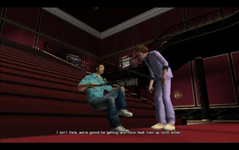 Tommy changes the subject and says that he doesn't think that any mafiosos from Liberty City will be bothering them either.
