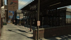 The Freetown Avenue car park.