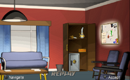 The interior of the safehouse.