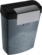 A ThriftEX paper shredder model. (GTA V). (Front view)