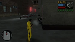 Killing the Yakuza members.