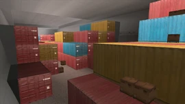 Shipping containers inside the  in .