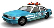 An earlier iteration of the Police Car in GTA III prior to the game's release.