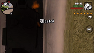 Wasted in GTA: San Andreas (mobile version).