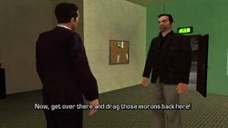 And sends him to Harwood to pick up the Leone thugs.