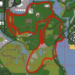 Removed structures visible on the Race Tournament maps.