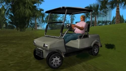 The Unnamed Property Developer driving a Caddy.