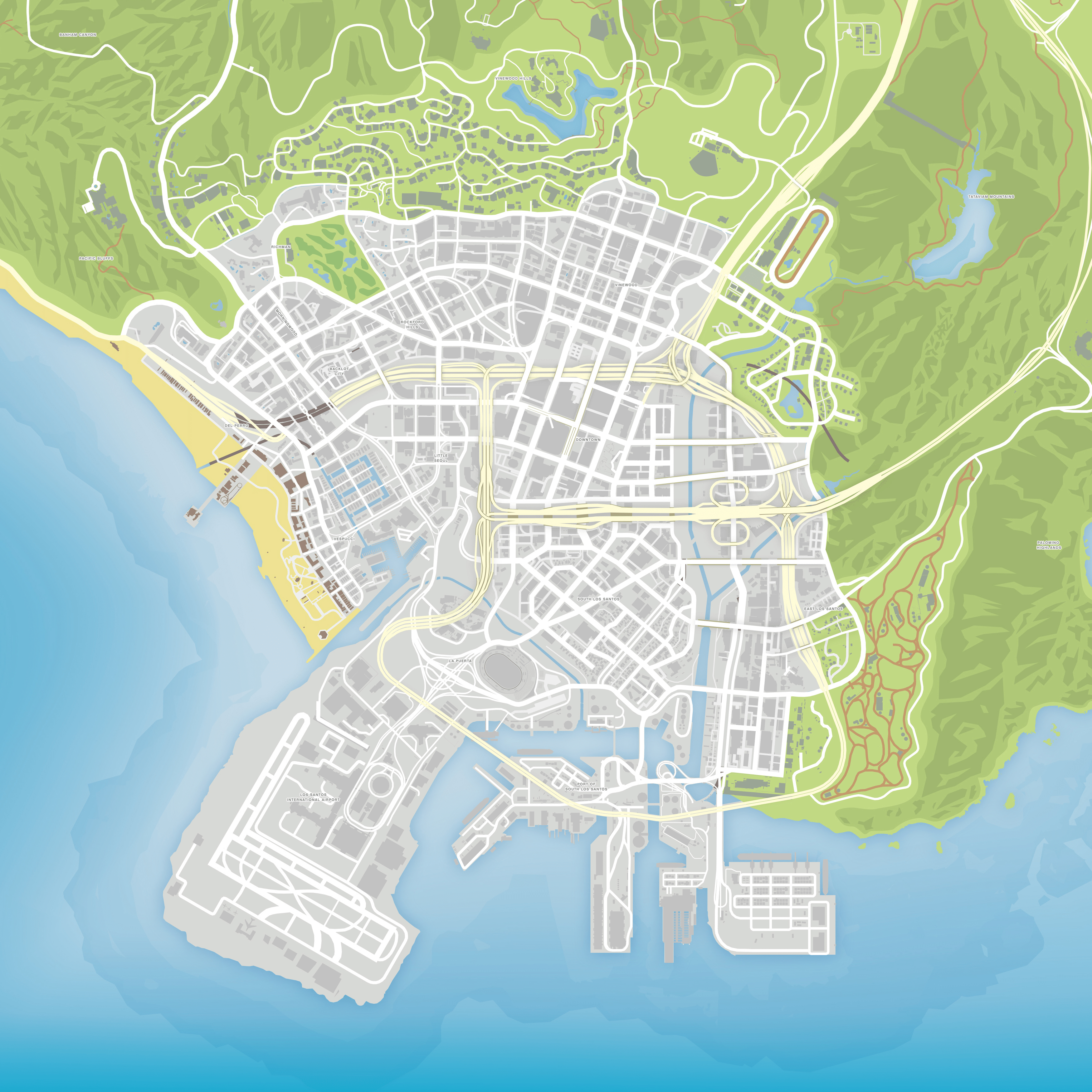 Where is Los Santos located in GTA 5?