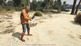 View of another player using the device.