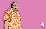 Gonzalez' artwork for GTA Vice City.