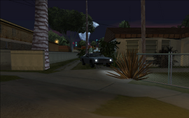 CJ parks by Ryder's house.