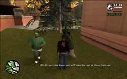 Sweet tells CJ to go after Kane while he and his crew take care of his bodyguards.