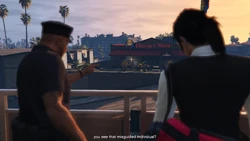 Vincent points to , a drug dealer across the street, selling drugs to 