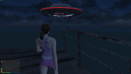 The UFO encounter during rainy weather.