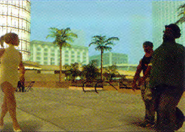 "WFYRI" on the left, as seen in early Just Business gameplay footage (official strategy guide, page 42).