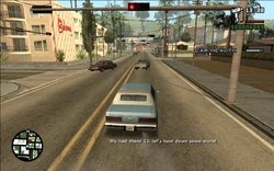 After the gang takes out the first group, they ask CJ to cruise around more so they can kill more Ballas.