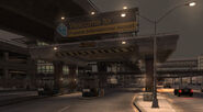 Tollbooths into Francis International's long-term parking area in GTA IV.