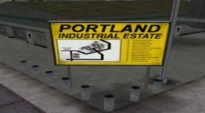 Road map located next to the 