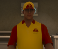 The Well Stacked Pizza Co. employee in the Definitive Edition.