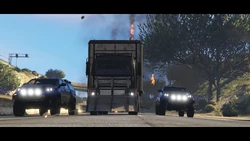 A  and two  fleeing a pursuing enemy