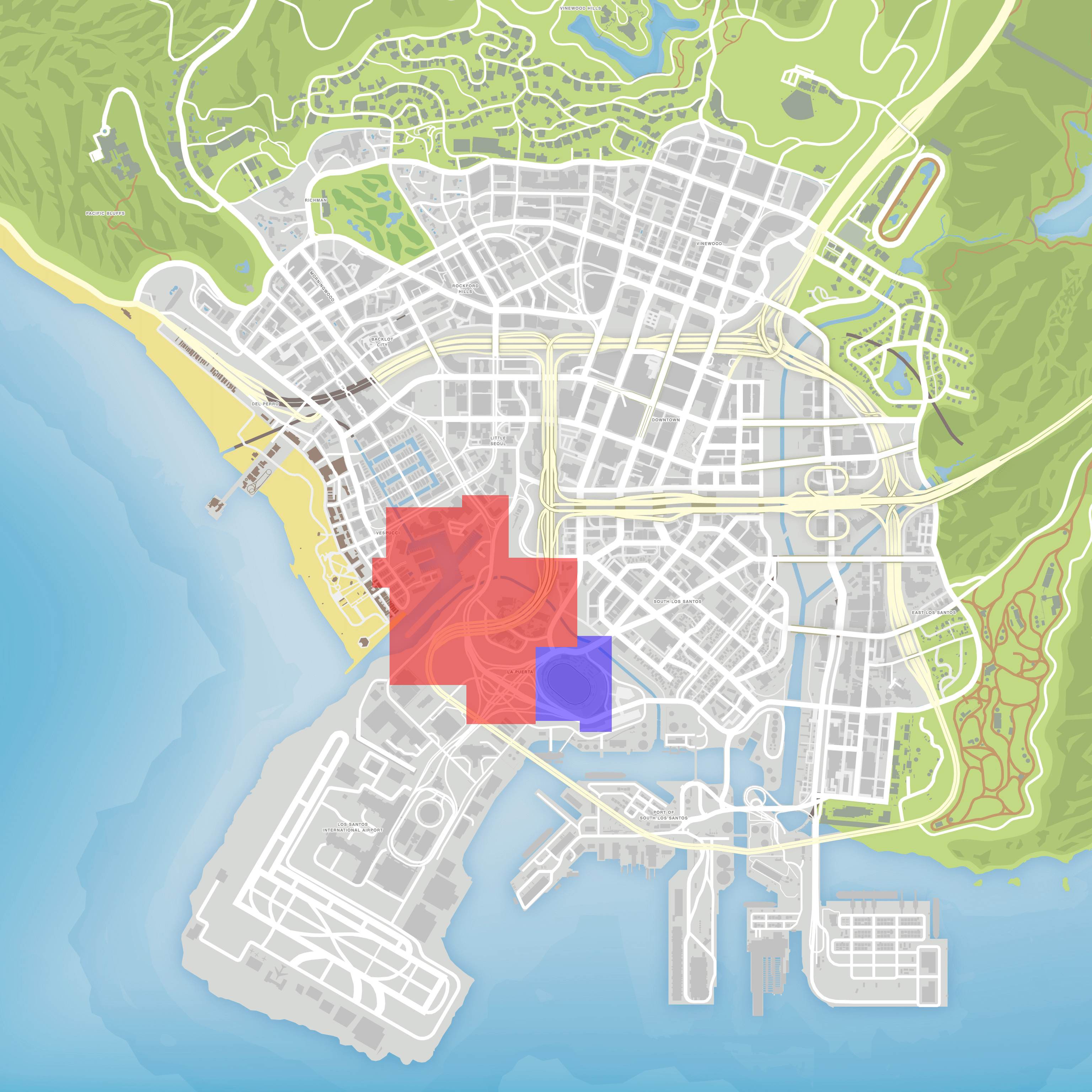 GTA V: Mapa de Los Santos