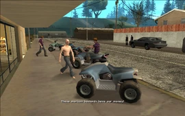 Catalina gets angry at them for robbing the liquor store before she and Carl can do so.