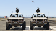 Comparison between the Technical Custom (left) and the Technical (right).