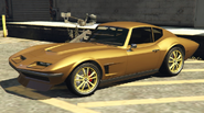 Another NPC-modified Coquette Classic in enhanced version of GTA V. (rear quarter view)