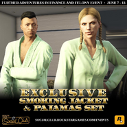 Exclusive Pajama & Smoking Jacket set