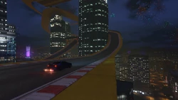 Proceeding up an ascending piece of track