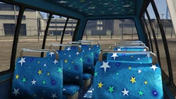 View of the interior seating area in the enhanced version of GTA V