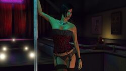 Chastity performing her pole dancing routine.