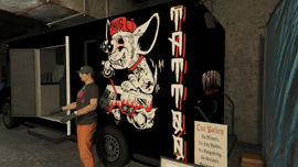 Boxville-GTAOe-LSCMDetail.png (1.7 MB) Detailed view of the Boxville's livery, calling it a "Tattoo Mobile Studio".