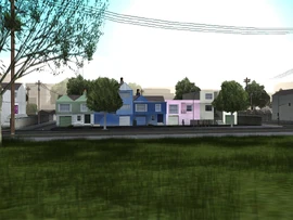 Colourful houses in Ocean Flats.