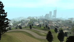 Looking north towards San Fierro from .