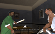 The wooden bat used by Big Smoke in the cutscene of the mission Big Smoke.