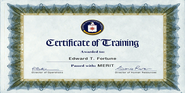 The certificate that bears the name Edward. T. Fortune