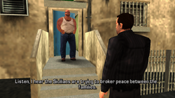 JD informs Toni that the Sicilian Mafia is trying to broker a peace between the Liberty City mafia families.