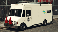 The LSDS Boxville in GTA V, removed in the enhanced version. (Rear quarter view)