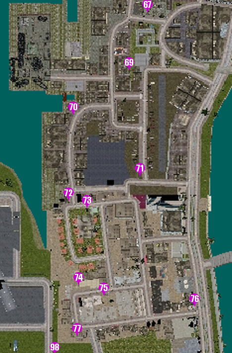 gta vice city map locations