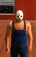 Toni using a hockey mask in GTA Liberty City Stories.