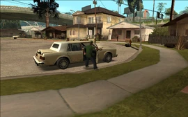 CJ stopping by Sweet's house.