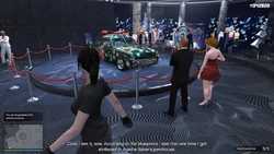 Jamal informs them that the prize car storage is located right below the podium, according to Agatha Baker's blueprints