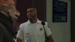 Vincent as a mall cop at Rockford Plaza.