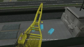 CJ finds out there is no container marked with spray paint.